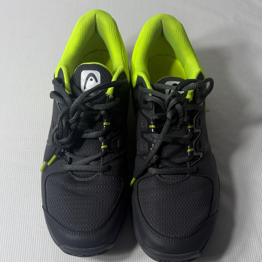 Head Men's Dark Grey Athletic Sneakers with Neon Lime Lining